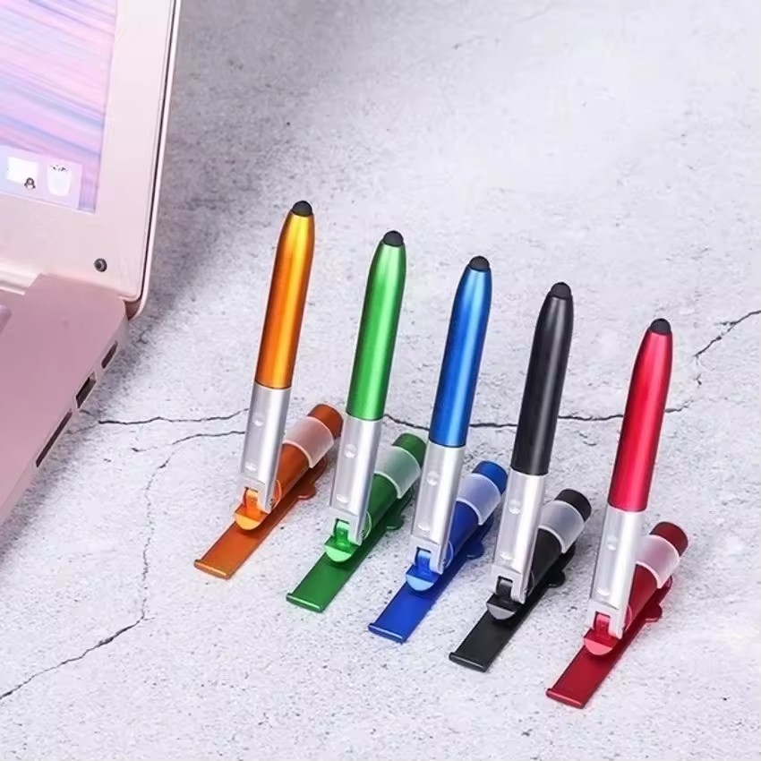School Supplies - 4-in-1 multifunctionele balpen met LED-lamp, inklapbare
