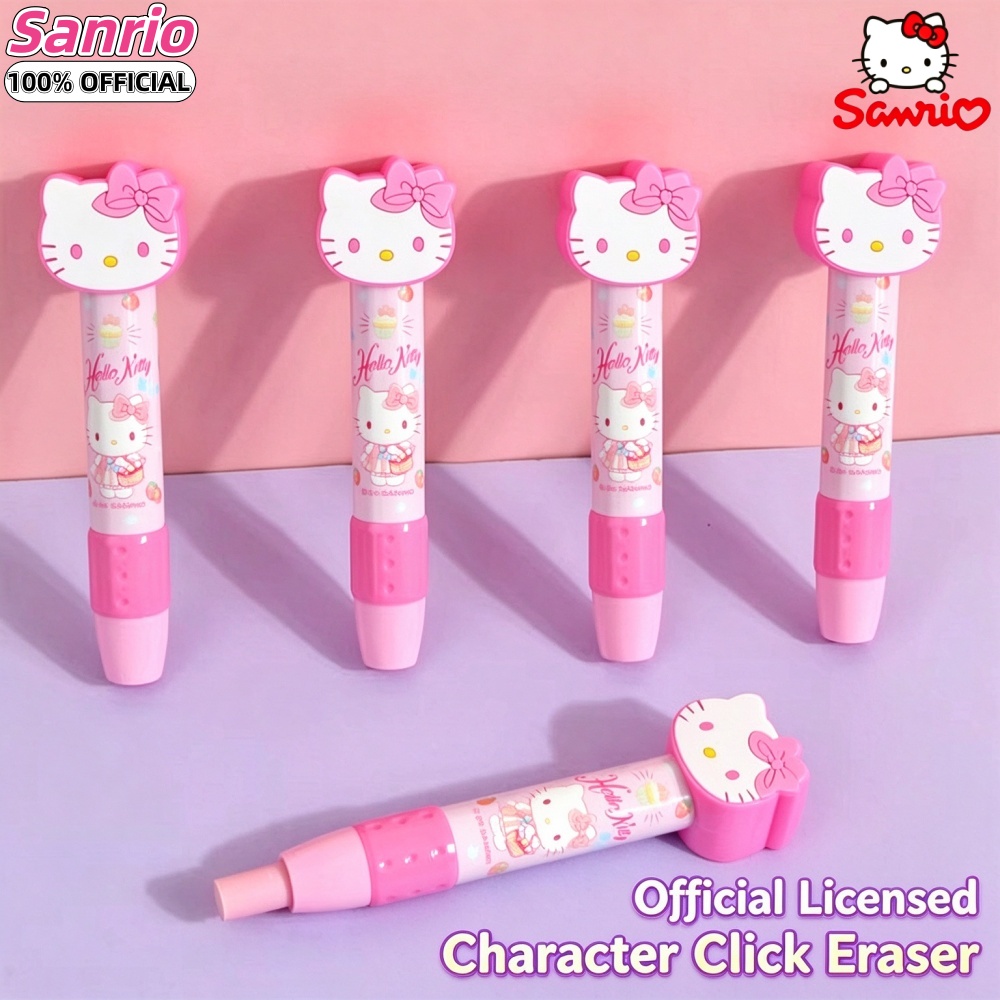 Retractable Eraser Pen Click - Echte Hello Kitty Melody 3D-uitwerpbare gum