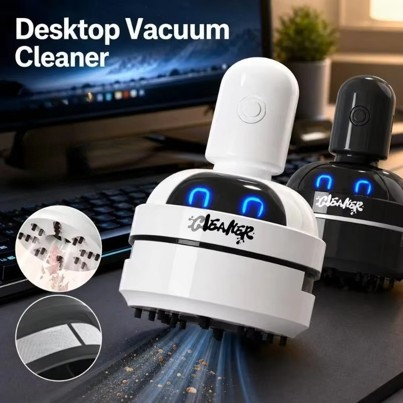 Mini Desktop Vacuum Cleaner For Eraser Dust - Desktopstofzuiger Cartoon Mini Draagbaar Voor Gum,