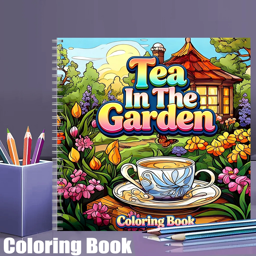 School Supplies - Tea In The Gardens kleurboek voor