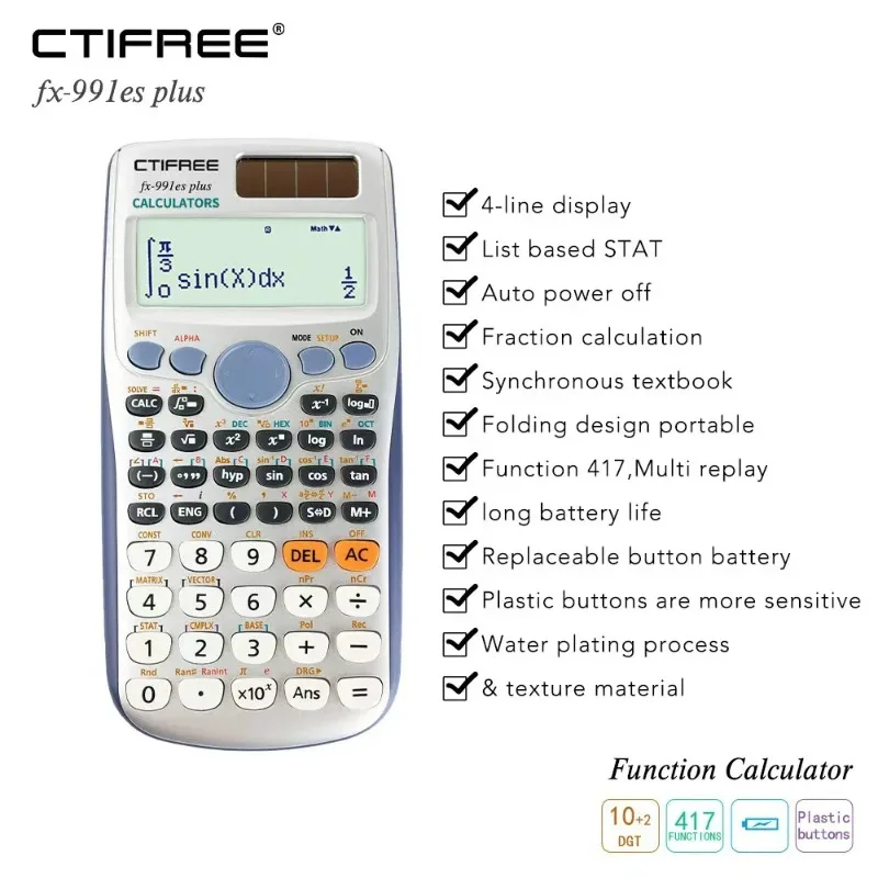 Wetenschappelijke rekenmachine - Scientific Calculator For Secondary School recensie en prijs
