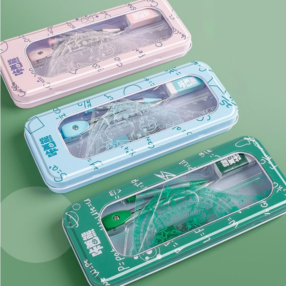 8-delige multifunctionele wisk - Math Geometry Set With Compass recensie en prijs